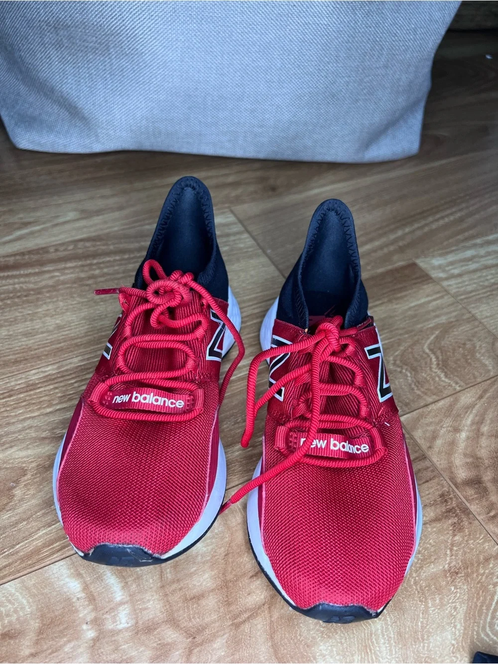 New Balance Rave Run Kids Running Sneakers Red Black Size 13 Little Kid EUC